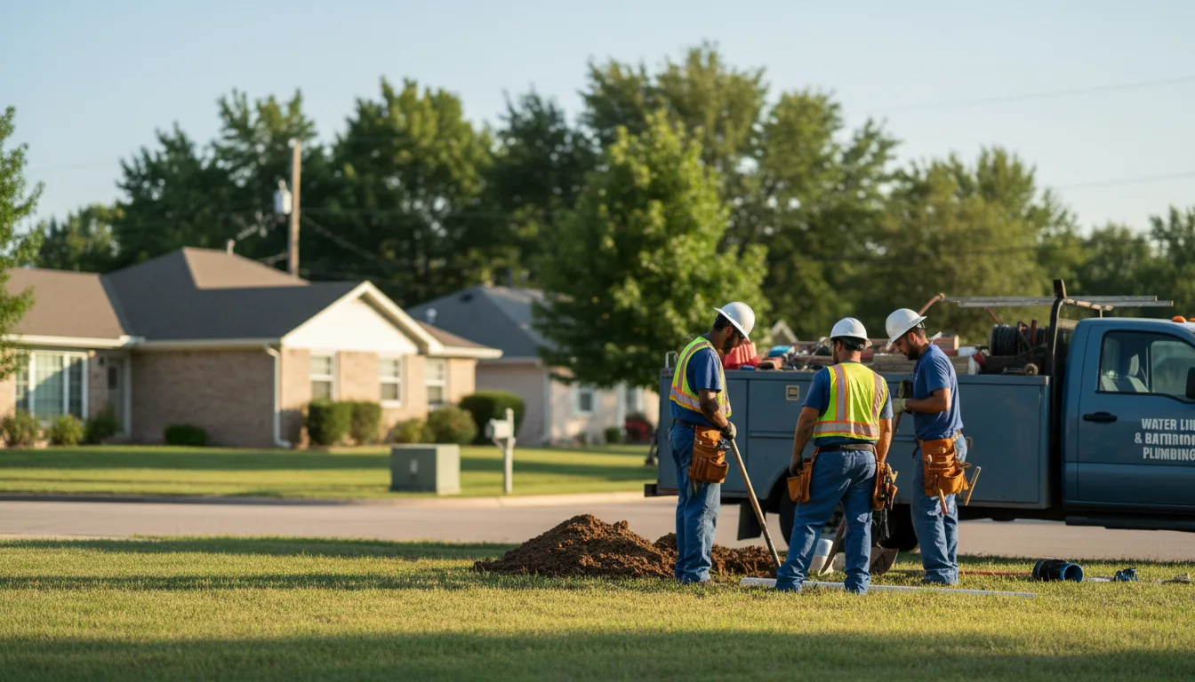 Residential water line and bathroom plumbing service in Hartford, NY